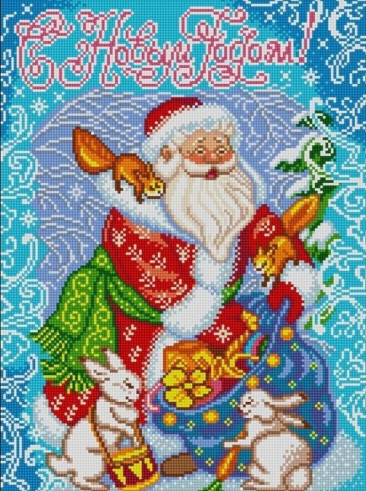 

Схемы для вышивания бисером Открытка 1 1453, 29x39 см от