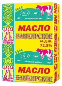 фото Сливочное масло изобилие башкирское крестьянское 72,5% мжд 180 г