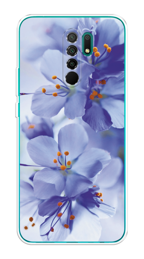 

Чехол на Xiaomi Redmi 9 "Фиолетовые цветки", Фиолетовый;синий, 38350-1