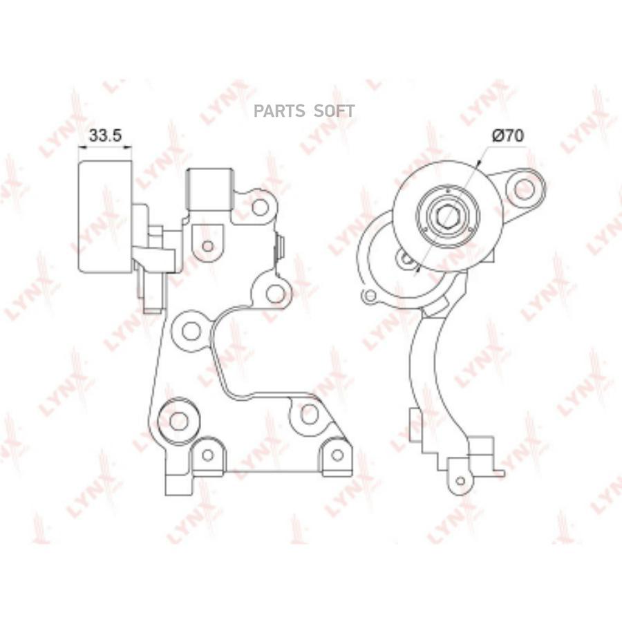 

LYNXAUTO Ролик поликлинового ремня натяжной PT3227, PT3227