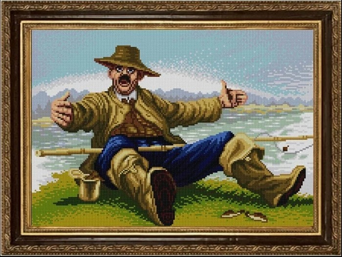 

Схемы для вышивания бисером Вот такая рыба 1434, 29x39 см от