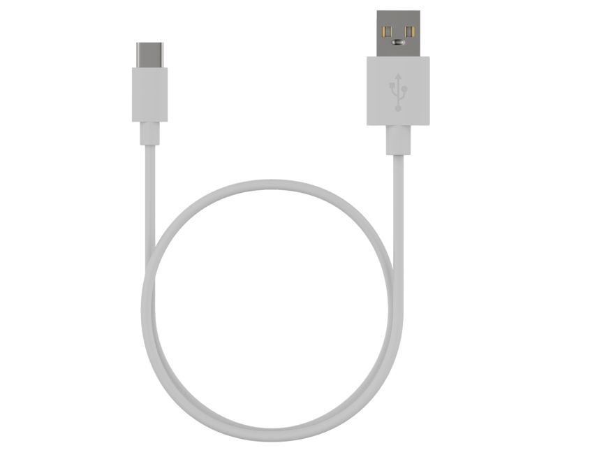 Кабель Maxvi MC-02 Plus USB - Type-C 2A, 1.2м, белый