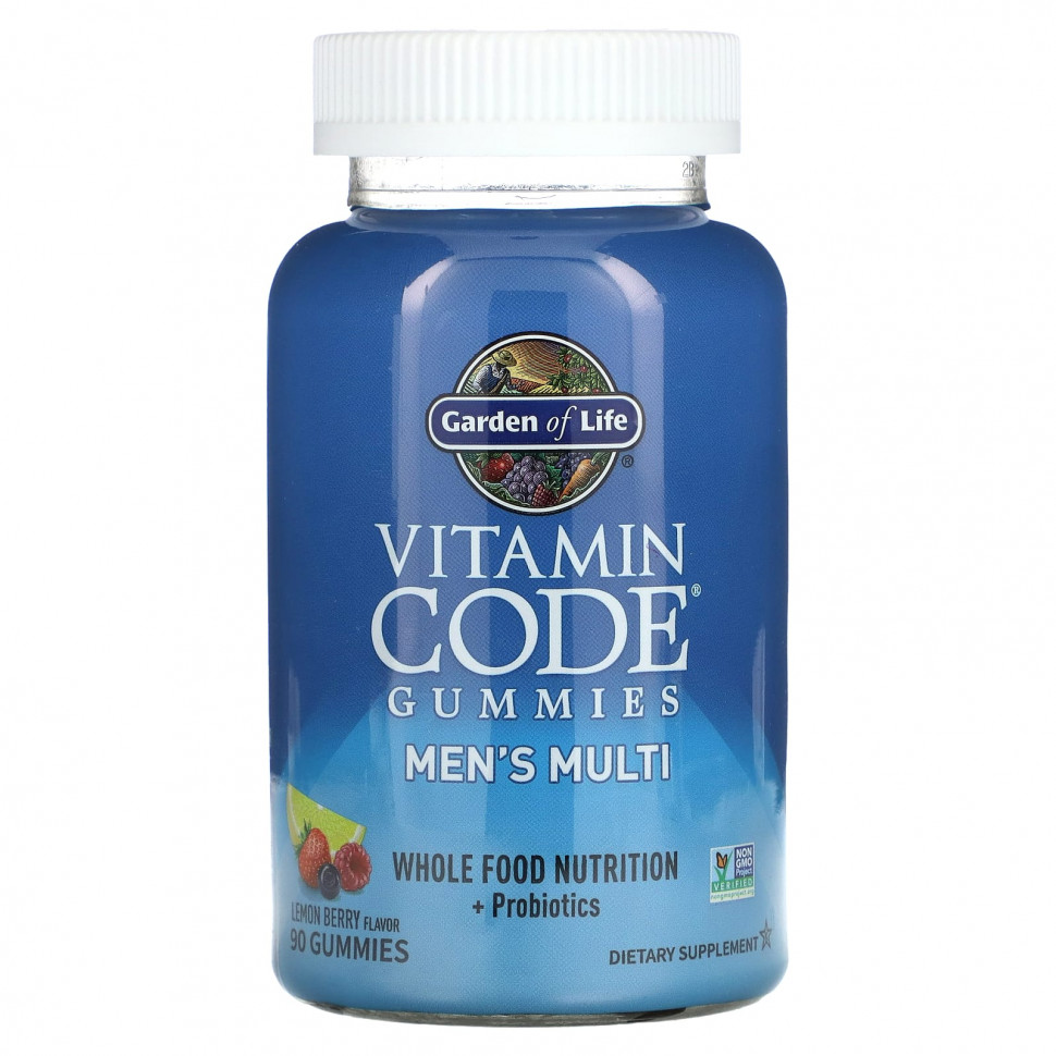 Мультивитамины Garden of Life Vitamin Code для мужчин лимон и ягоды 90 шт 5099₽