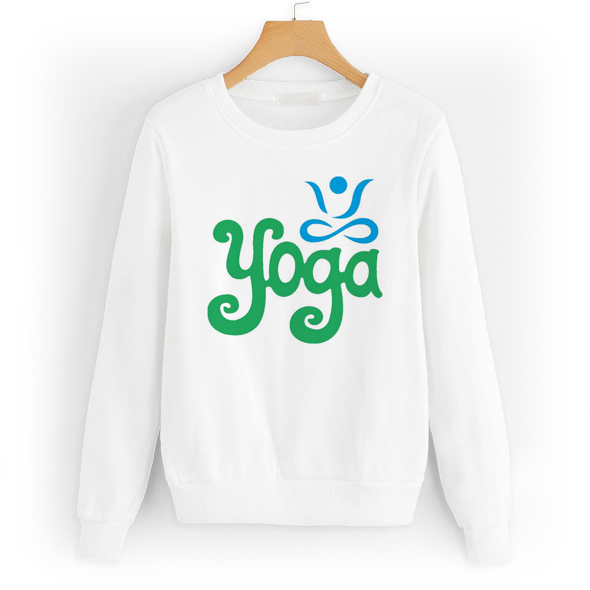 

Свитшот белый CoolPodarok Йога. yoga, 50W04485