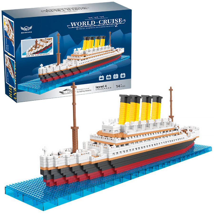 

Конструктор Menggao MG1284 Круизный лайнер Титаник World Cruise 2035 деталей
