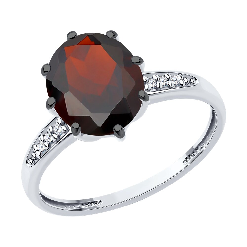 

Кольцо из серебра р. 17,5 Diamant 94-310-02054-2, фианит\гранат, 94-310-02054-2