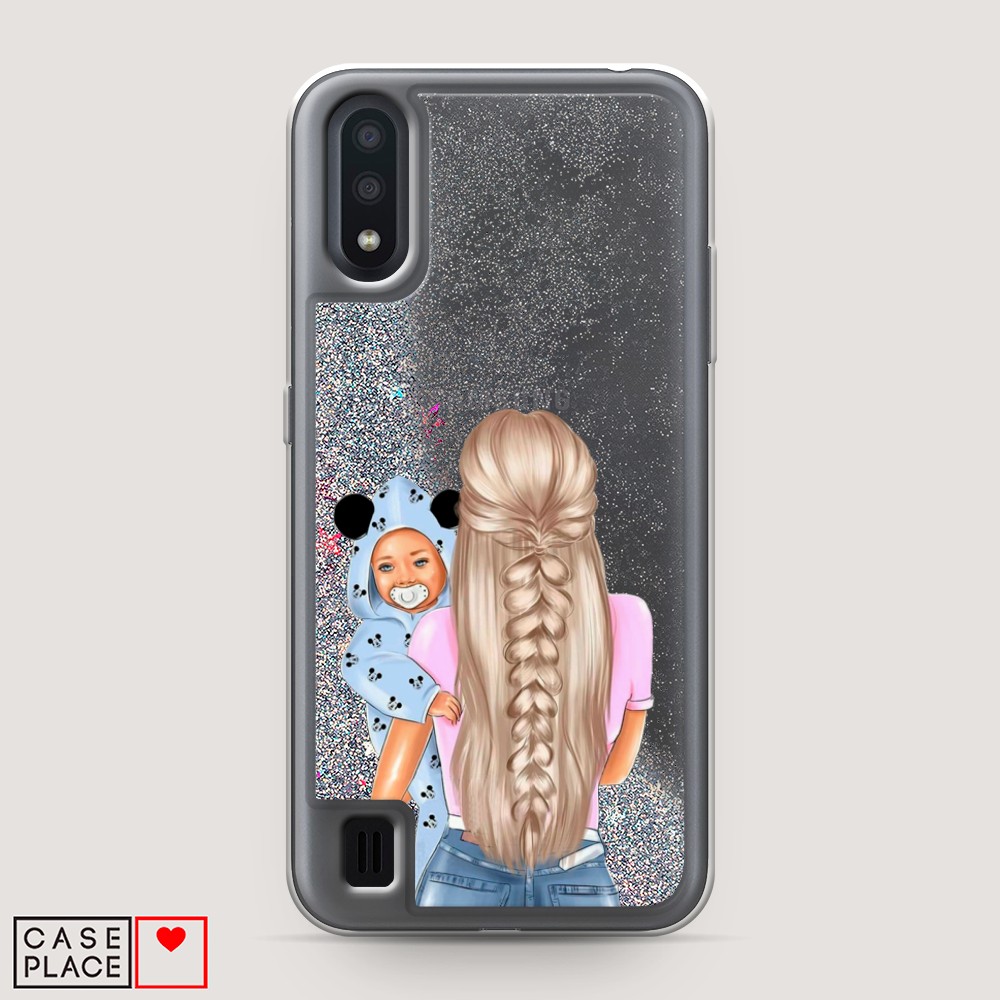 

Чехол Awog на Samsung Galaxy A01 "Молодая мама", Разноцветный, 29591-1