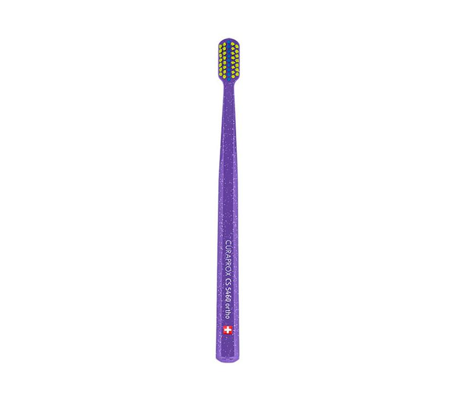 Щётка зубная Curaprox ортодонтическая, с углублением, фиолетовая