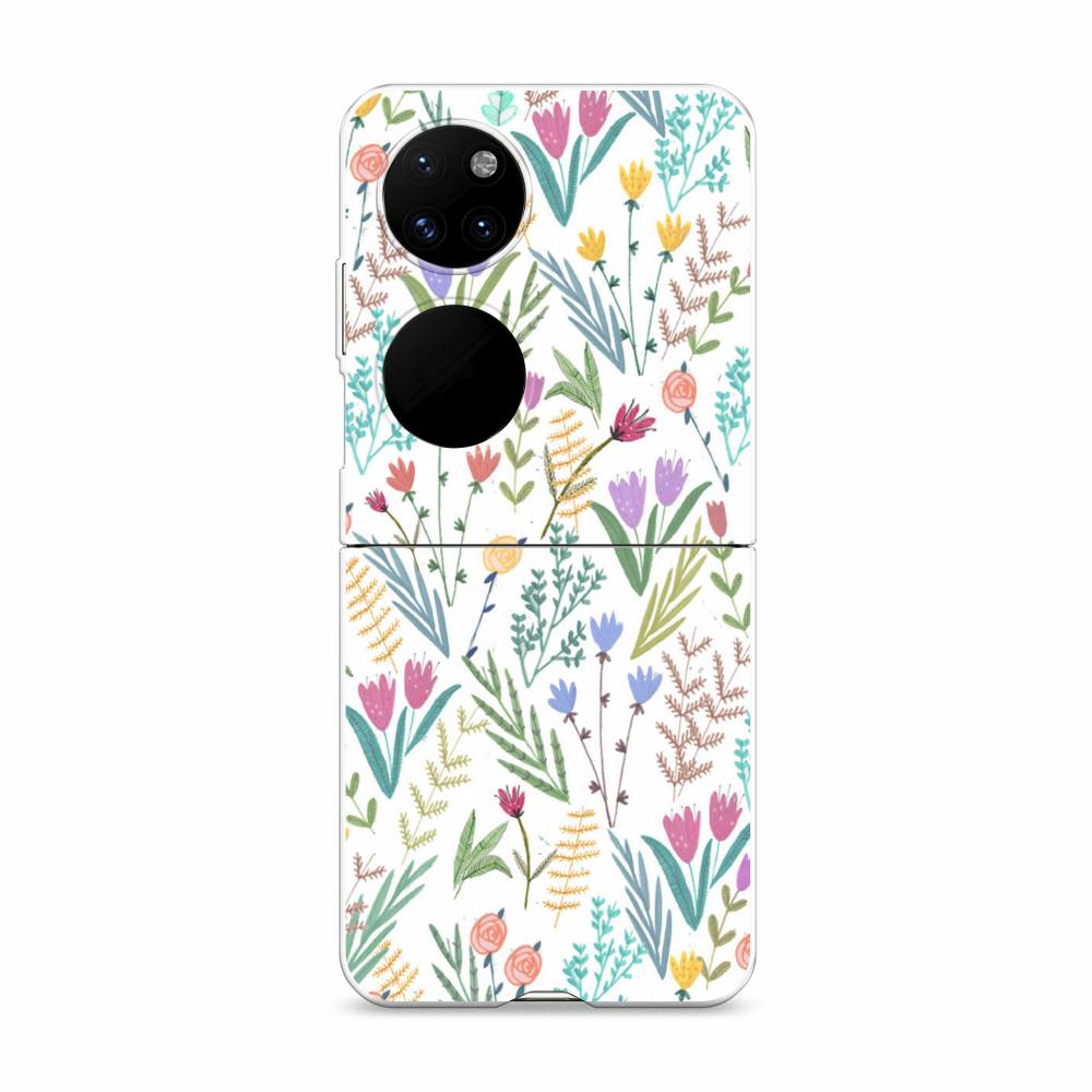 

Чехол Awog "Полевые цветы рисунок" для Huawei P50 pocket, 6107440-6
