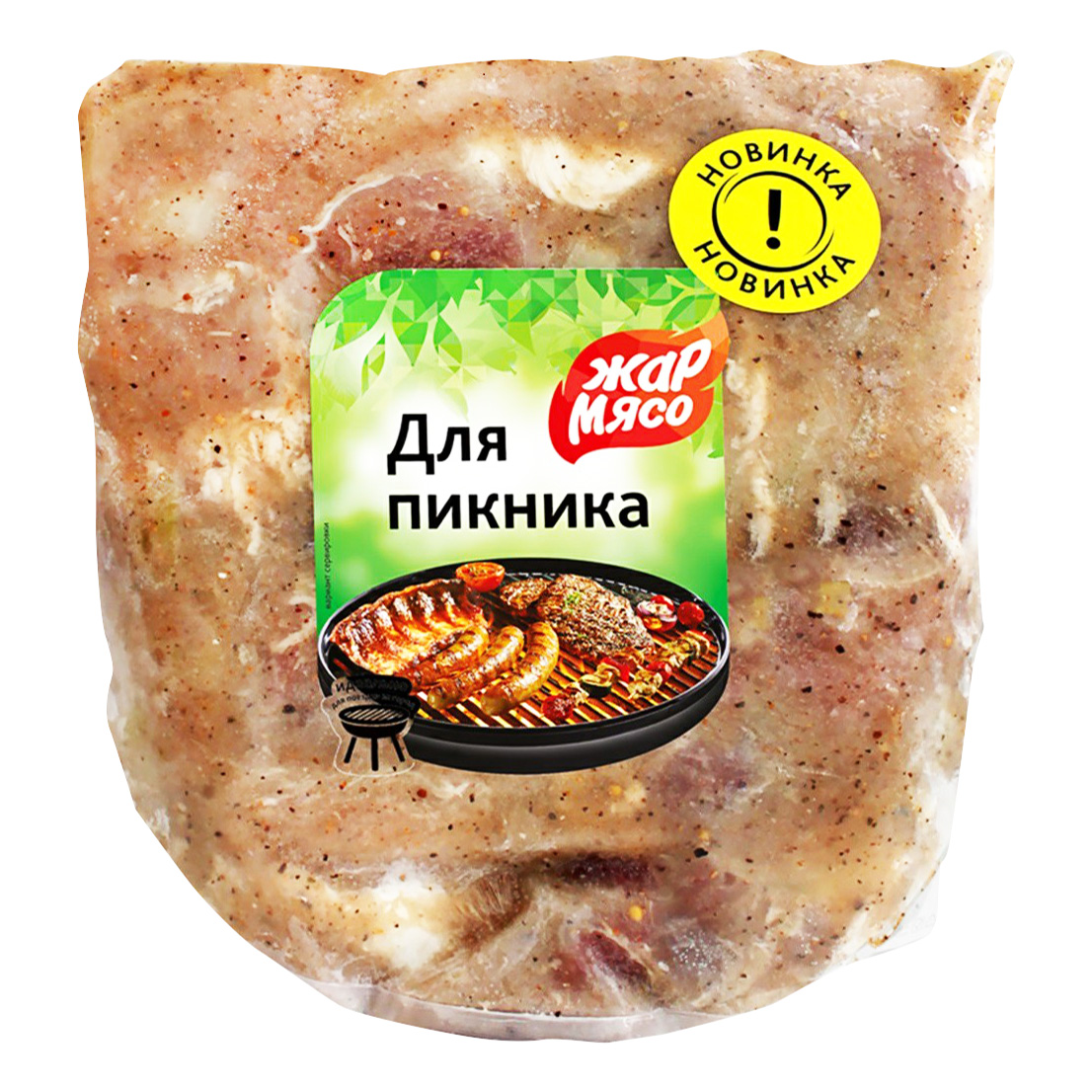 

Шашлык свиной в маринаде Классический Жар Мясо для пикника охлажденный +-400 г