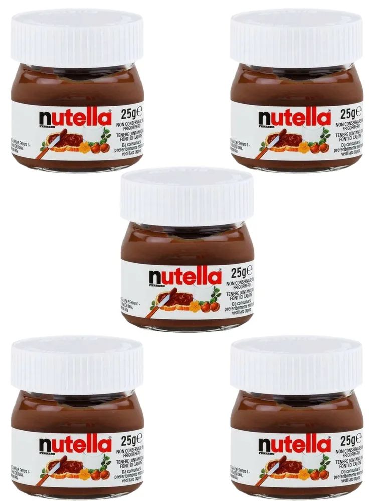 Шоколадная паста Nutella мини баночка 25 гр 5 шт