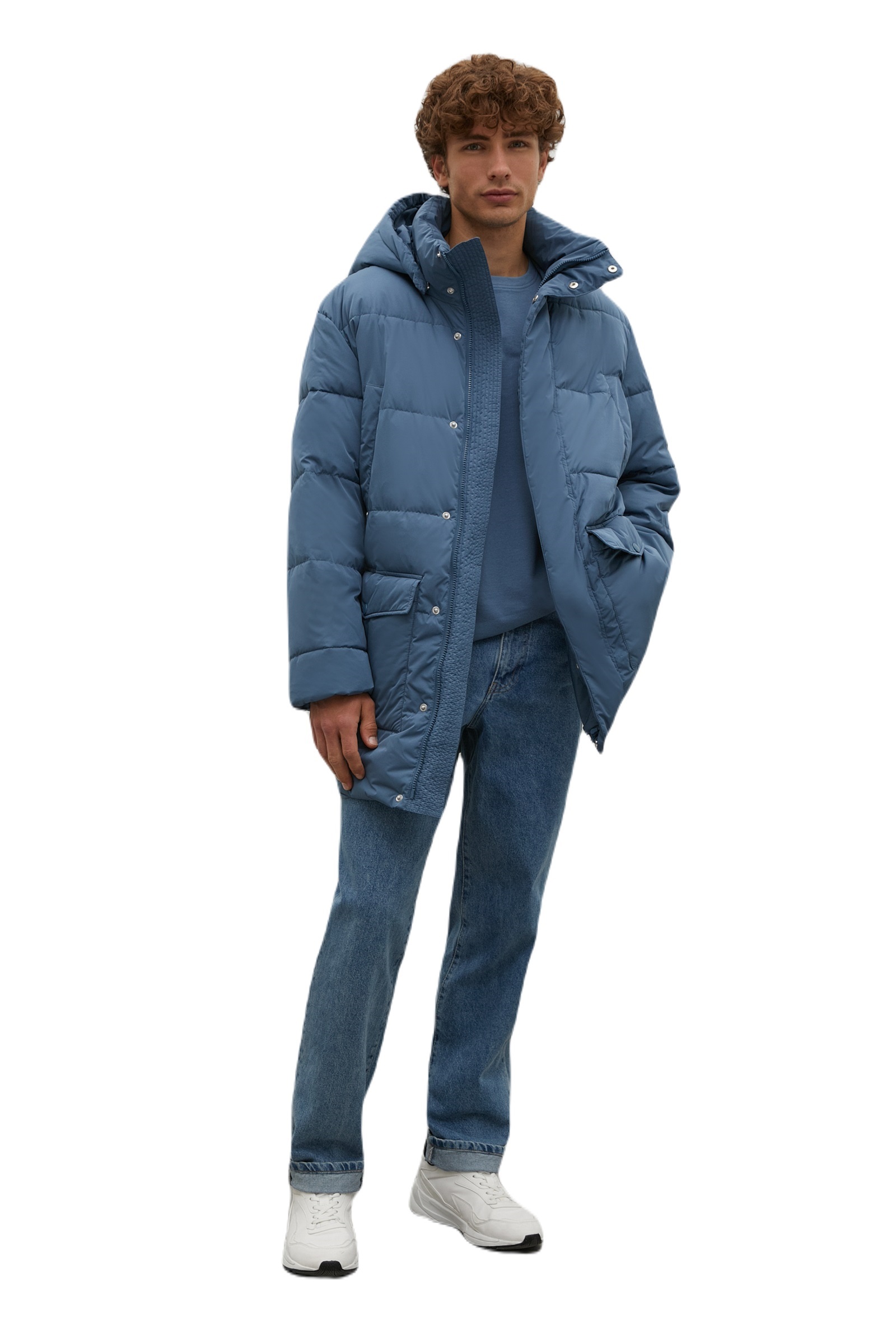 

Пуховик мужской Finn Flare FAC21005 синий L, FAC21005