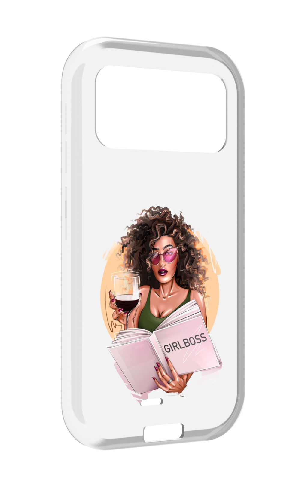 

Чехол MyPads Girlboss with wine_ Etsy женский для Oukitel F15, Прозрачный, Tocco