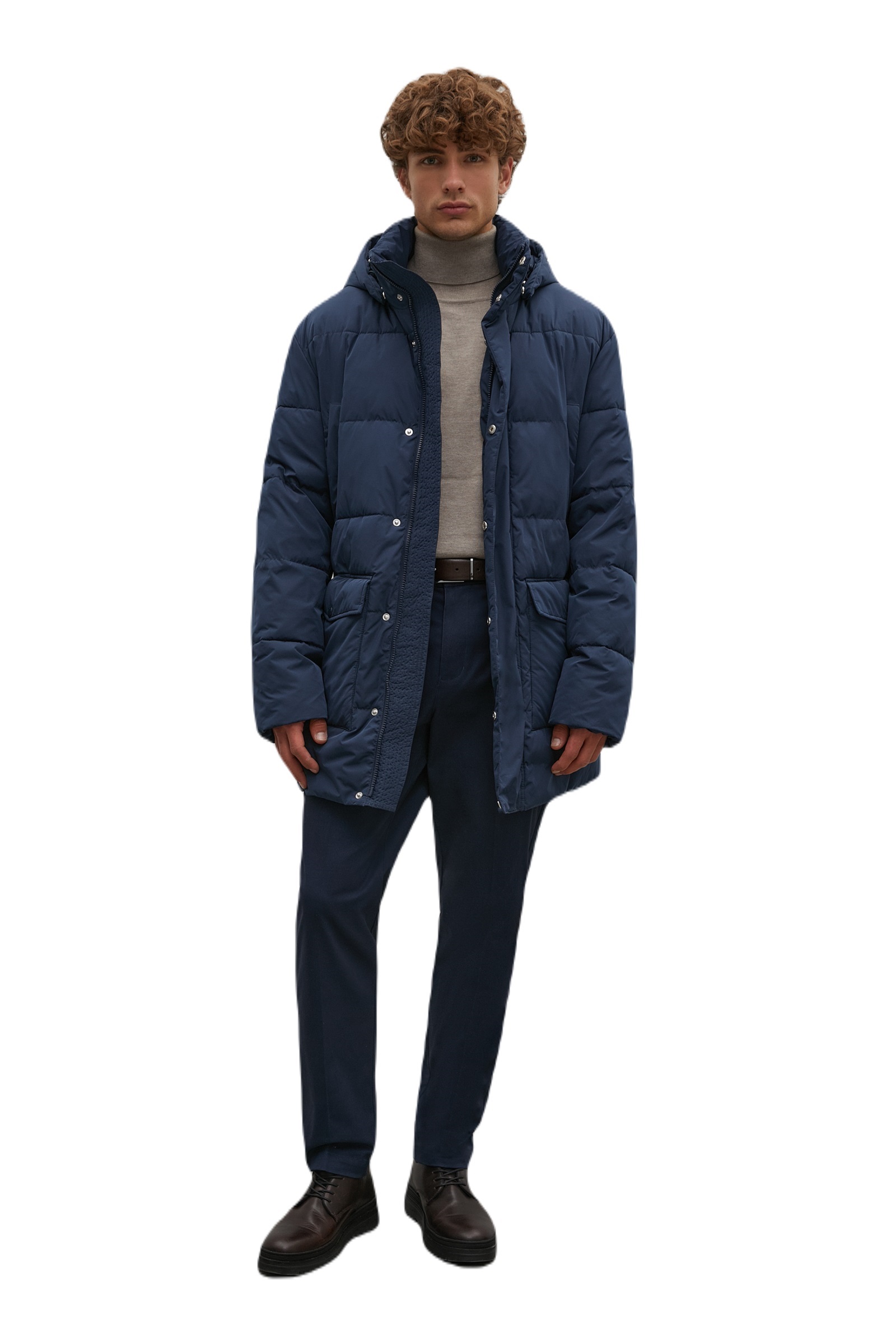 

Пуховик мужской Finn Flare FAC21005 синий XL, FAC21005