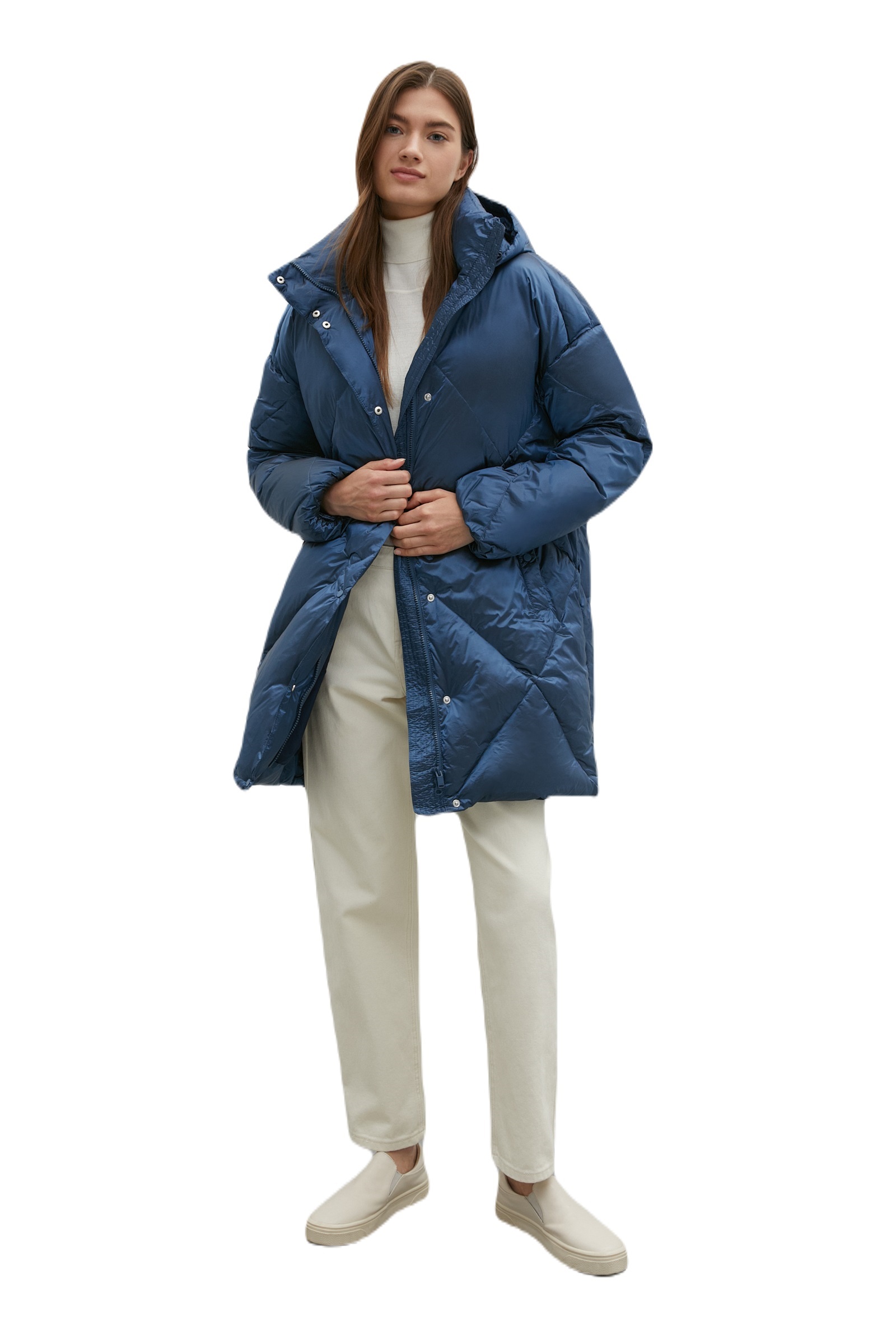 

Пуховик женский Finn Flare FAC11096 синий 2XL, FAC11096