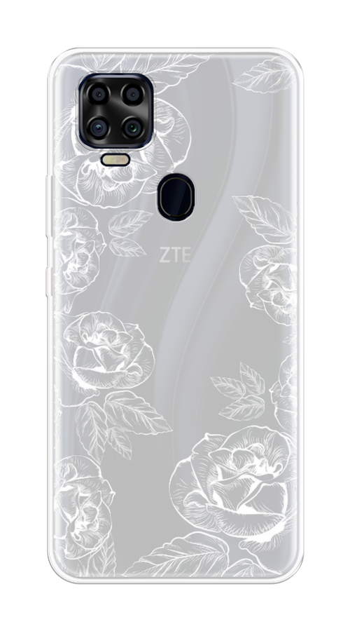 

Чехол на ZTE Blade V2020 "Розы графика", Черный;серый, 134350-2