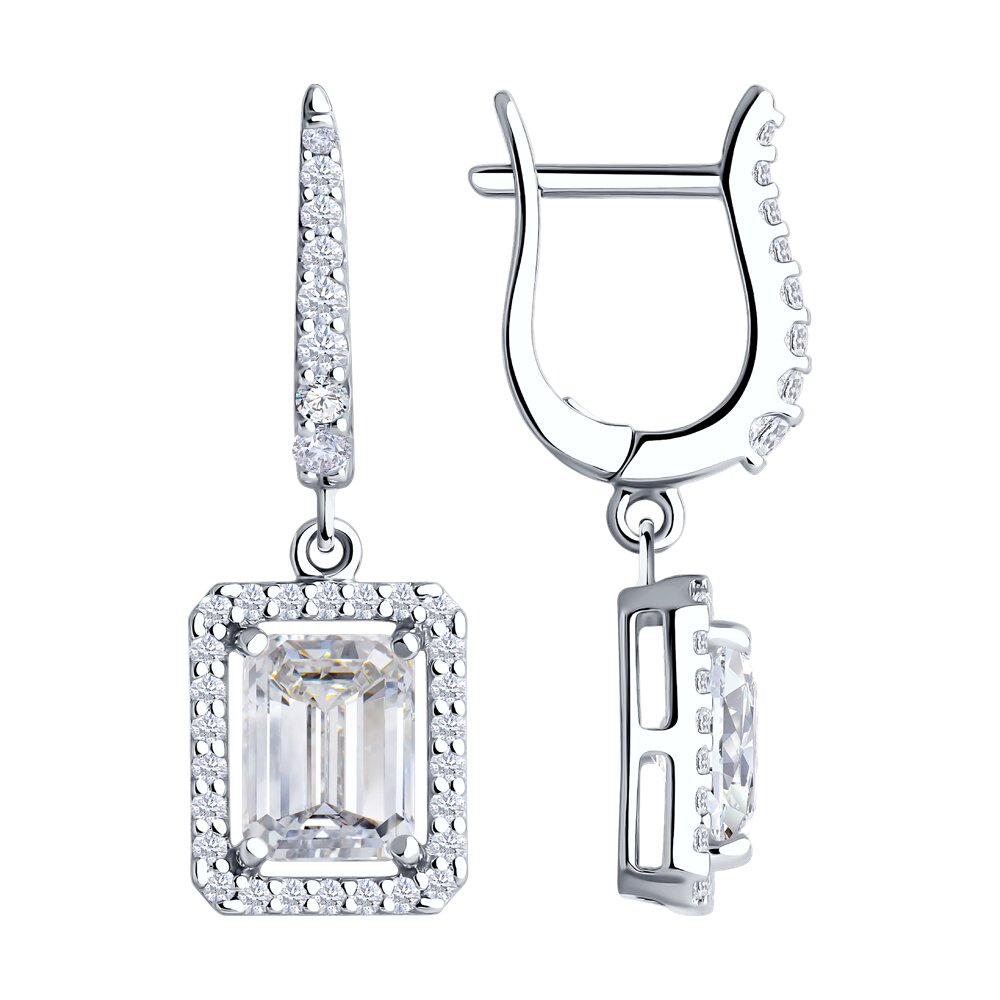 

Серьги из серебра SOKOLOV 94026693, фианит, 94026693