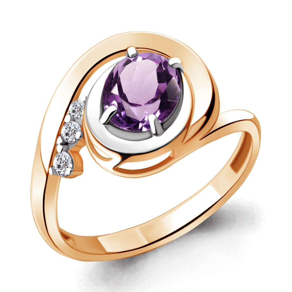 

Кольцо из серебра с аметистом р.  Aquamarine 6932904А_925_з, 6932904А_925_з