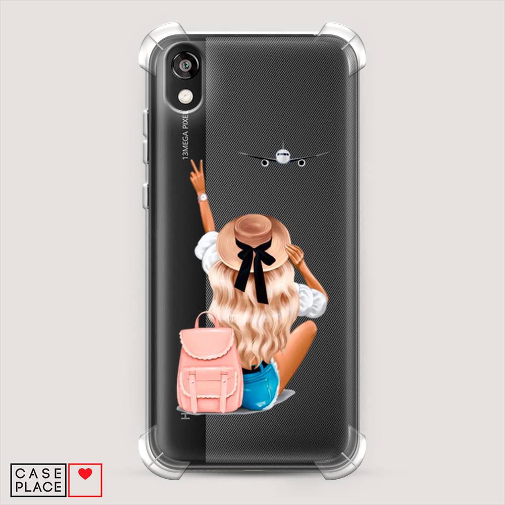 

Чехол Awog на Honor 8S Prime "Автостопом самолетом", Разноцветный, 6103951-1