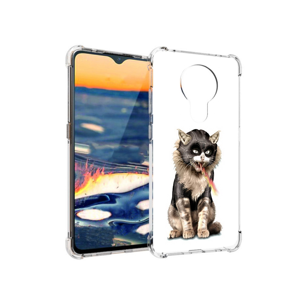 

Чехол MyPads Tocco для Nokia 5.3 дьяволский кот (PT227052.106.341), Прозрачный, Tocco