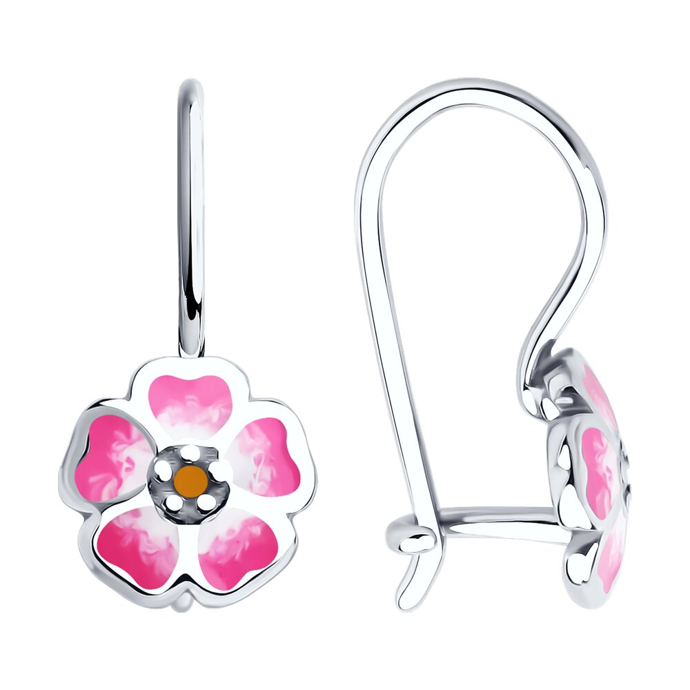 

Серьги из серебра Diamant 94-120-02167-1, эмаль, 94-120-02167-1
