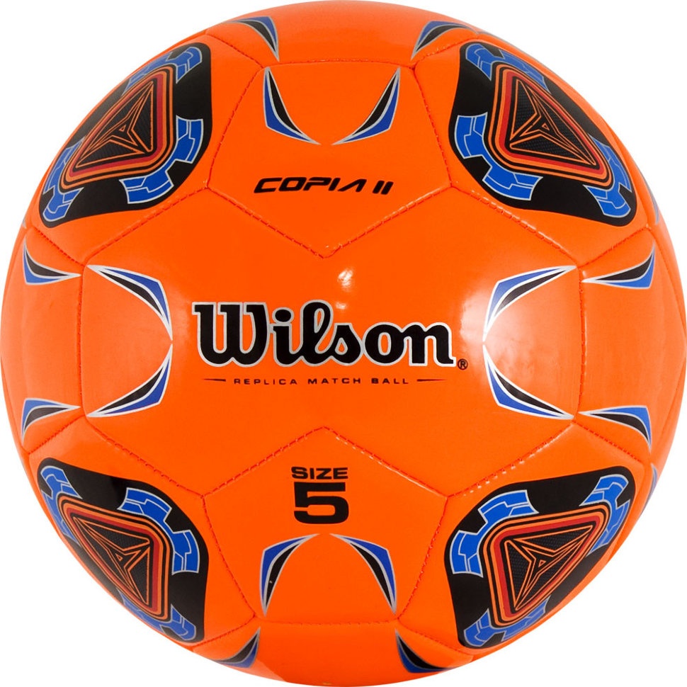 фото Мяч футб. wilson copia ii wte9282xb05 р.5, 30п, гл.tpu, 1подкл. сл.,оранж-сине-черный