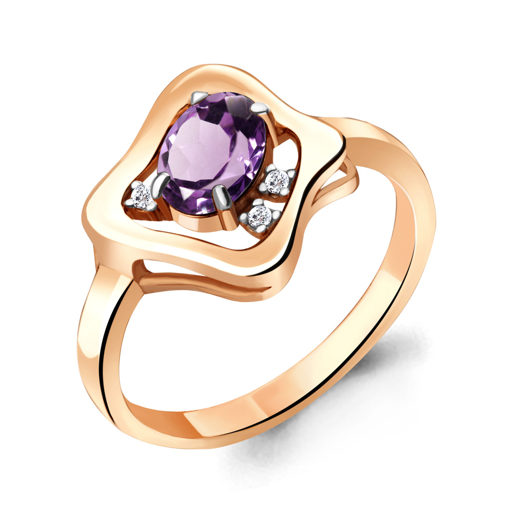 

Кольцо из серебра с аметистом р. , Aquamarine 6932804А_925_з, 6932804А_925_з