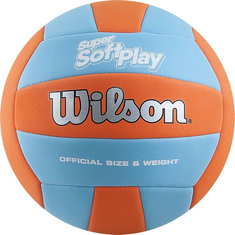 

Мяч волейбольный Wilson Super Soft Play WTH90119XB, р.5, оранж-бирюзовый, Super Soft Play