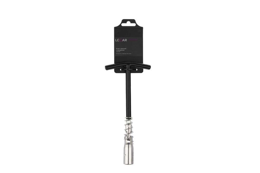 Ключ свечной T-образный с карданом 16 мм. (углеродистая сталь) LECAR LECAR000010114 ключ свечной т образный 21 мм длина 210 мм