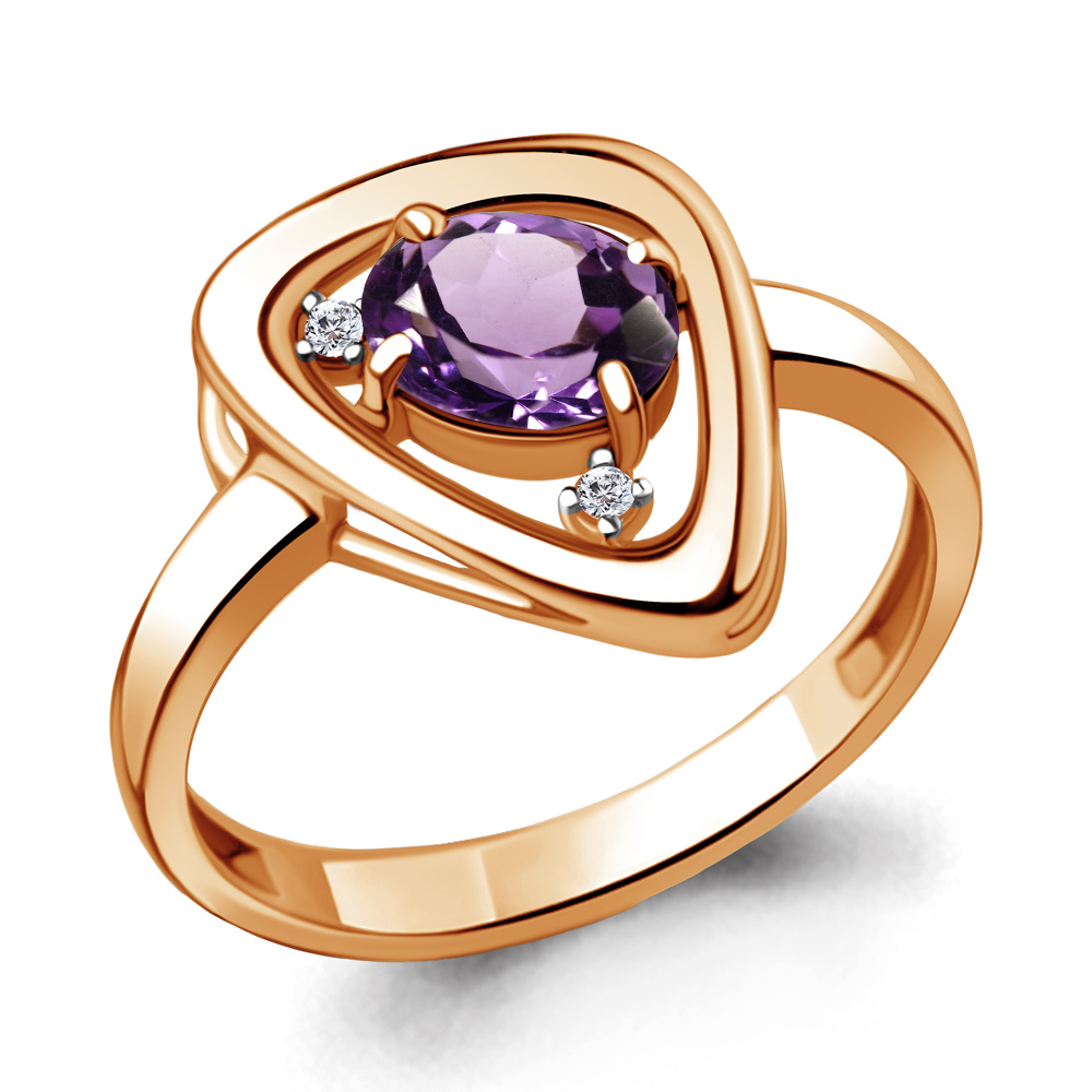 

Кольцо из серебра с аметистом р.  Aquamarine 6932704А_925_з, 6932704А_925_з