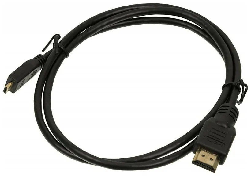 

Кабель Micro HDMI (m)/HDMI (m) 1м. Позолоченные контакты черный