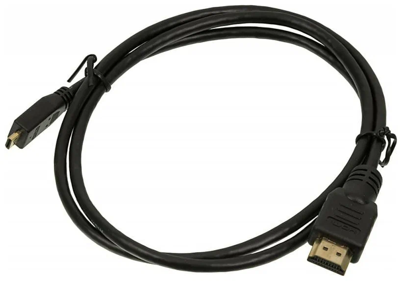 Кабель Micro HDMI (m)/HDMI (m) 1м. Позолоченные контакты черный