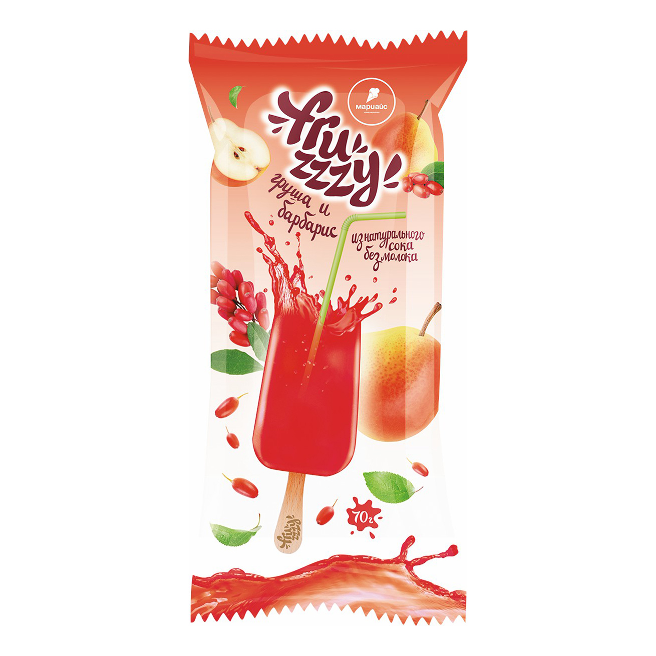 

Фруктовый лед Мариайс Fruzzzy груша и барбарис 70 г