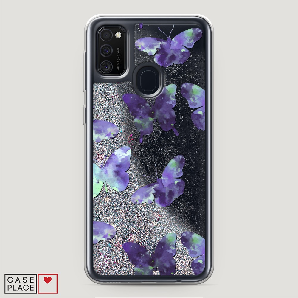 

Чехол Awog на Samsung Galaxy M21 "Бабочки отпечатки", Разноцветный, 29791-1