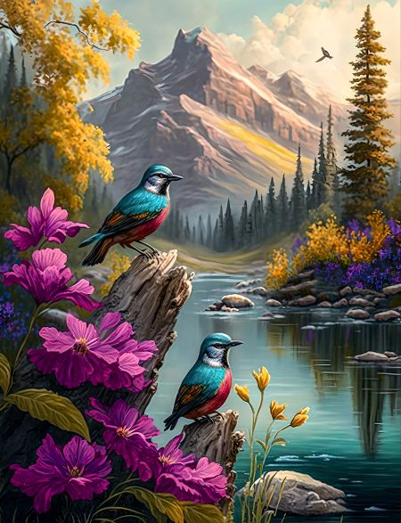 

Алмазная мозаика без подрамника Райское место, 50x40 см, 30 цветов, 62075, РА-189