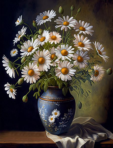

Алмазная мозаика на подрамнике Полевые ромашки, 40x30 см, 30 цветов, 62022, ПРА-187