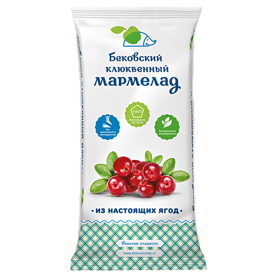

Мармелад Бековский Клюквенный 260 г