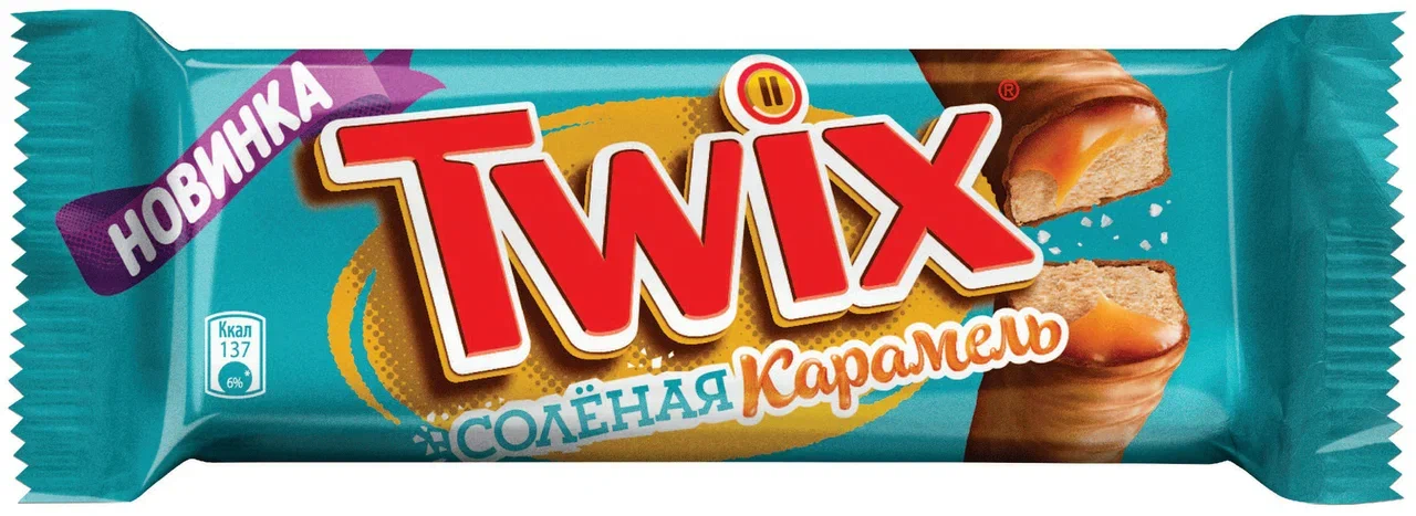 Печенье Twix Соленая Карамель сахарное в молочном шоколаде 55 г