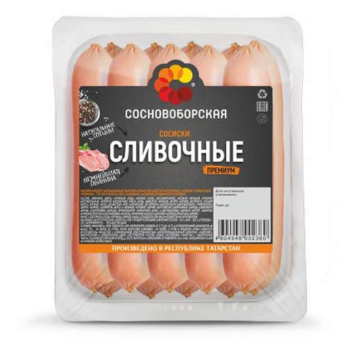 

Сосиски Сосновоборская Сливочные премиум 390 г