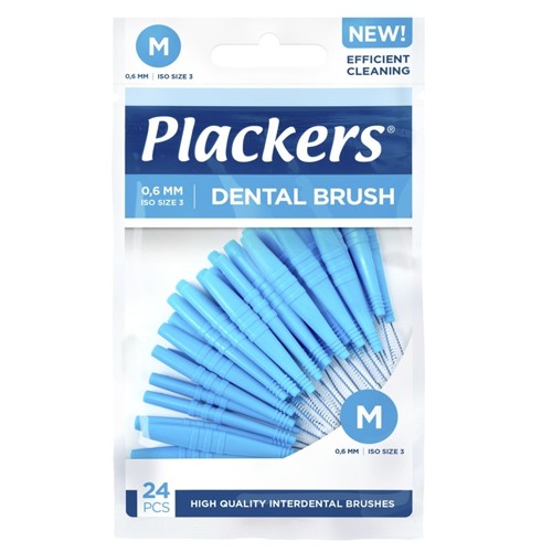 Межзубные ёршики Plackers 0.60 мм M синие (24 шт)