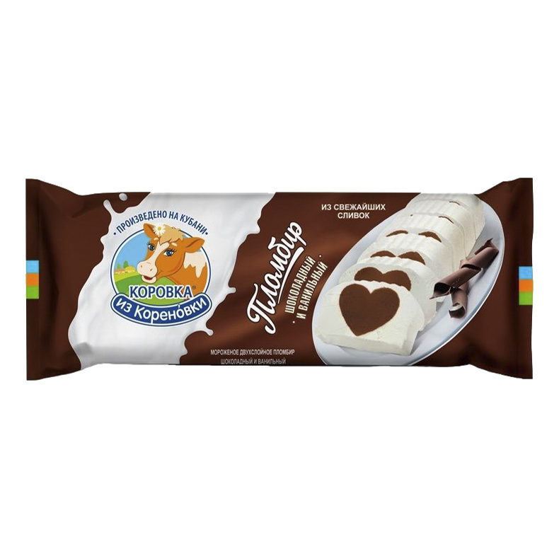 

Мороженое Коровка из Кореновки пломбир Двухслойное Ванильно-шоколадное 15% БЗМЖ 400 г