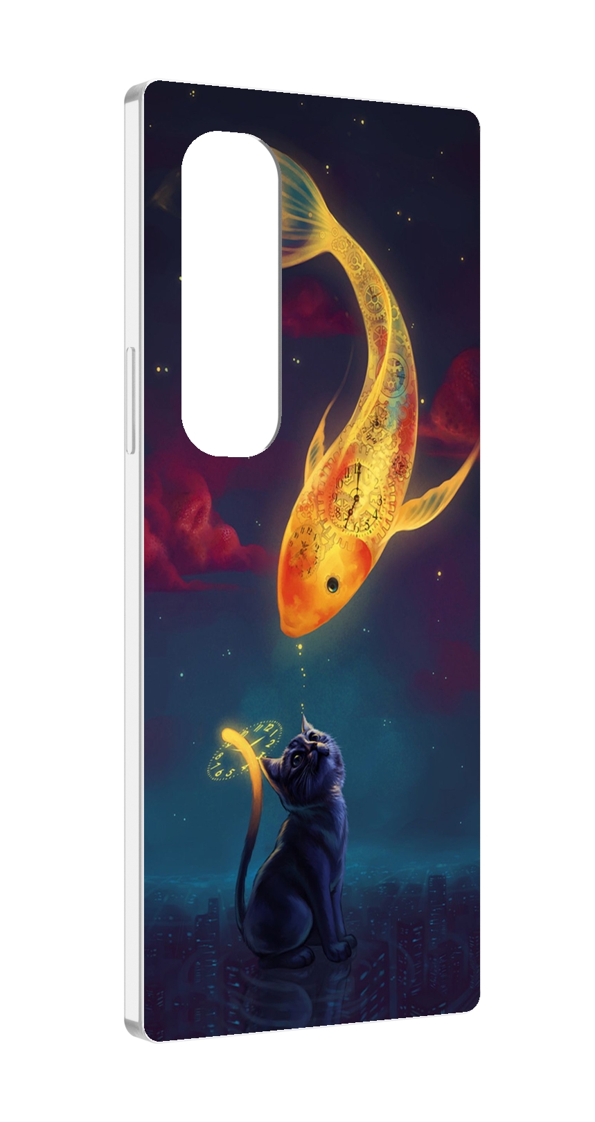 

Чехол MyPads золотая-рыбка-часовая для Samsung Galaxy Z Fold 4 (SM-F936), Прозрачный, Tocco