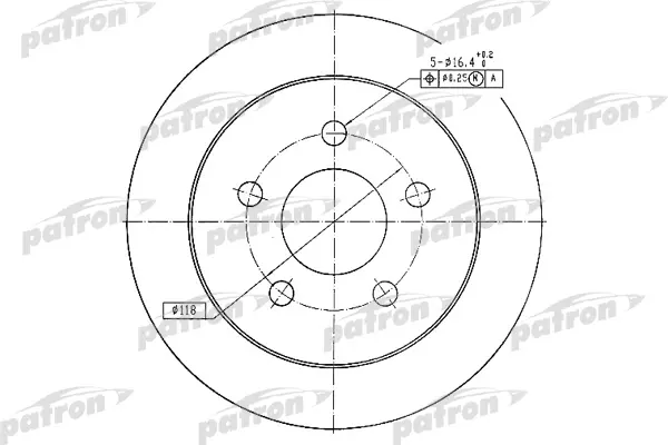 

Диск тормозной задн OPEL: SINTRA 96-99 PATRON PBD4049