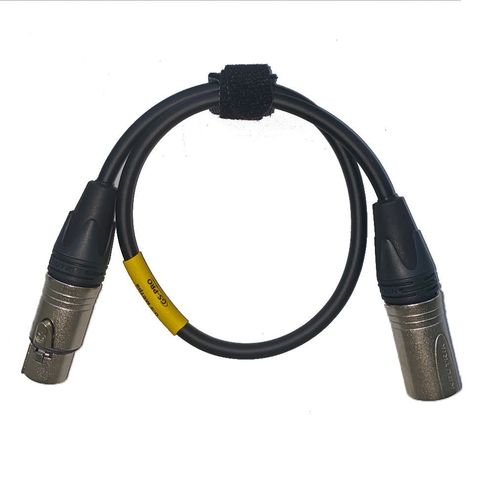 фото Кабель аудио 1xxlr - 1xxlr gs-pro xlr3f-xlr3m black 0.5m