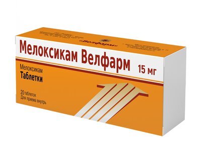 

Мелоксикам Велфарм, таблетки 15 мг, 10 шт.
