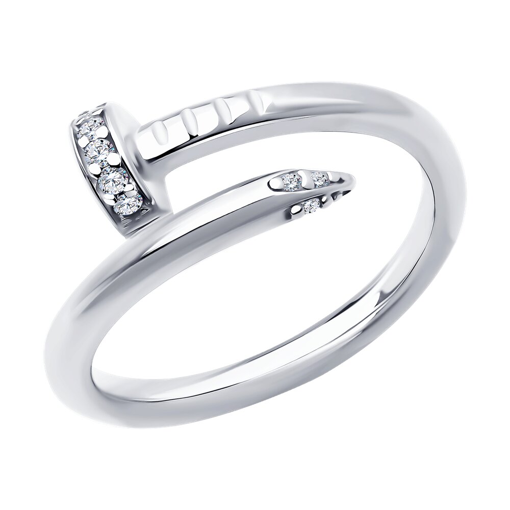 

Кольцо из серебра р.  Diamant 94-110-02060-1, фианит, 94-110-02060-1