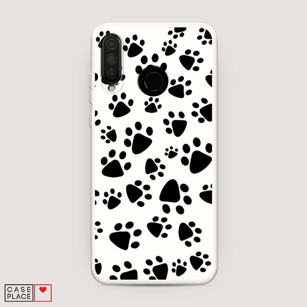 

Матовый силиконовый чехол "Листья папоротника рамка" на Huawei P30