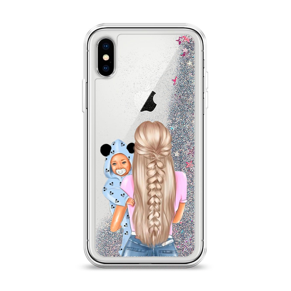 

Чехол Awog на Apple iPhone X (10) / Айфон X (10) "Молодая мама", Разноцветный, 11091-1