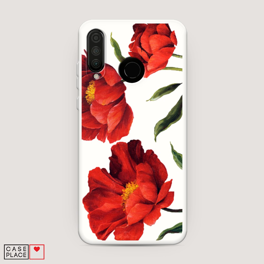 

Матовый силиконовый чехол "Листья папоротника рамка" на Huawei P30