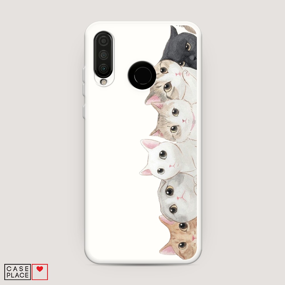 

Матовый силиконовый чехол "Листья папоротника рамка" на Huawei P30, Листья папоротника рамка